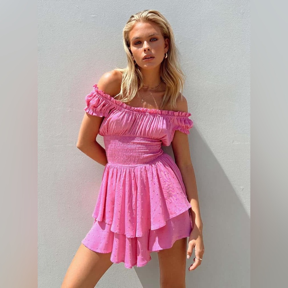 Princess Polly love galore romper new with tags pink size 4